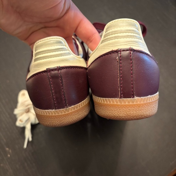 Adidas Samba Maroon Burgundy White and Gold - Picture 3 of 4